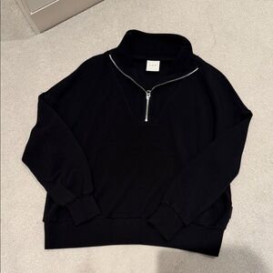 Varley Black Zip-Up Sweater
